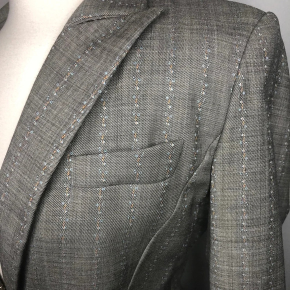 Yigal Azrouel Gray Wool Tuxedo Blazer Size 6 - Picture 6 of 11